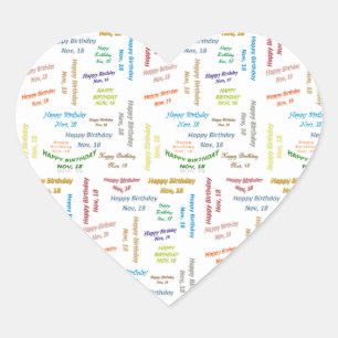 November, 18 Birthday Sticker