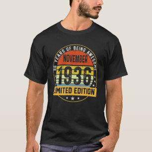 November 1936 86 Year Old 86th Birthday T-Shirt