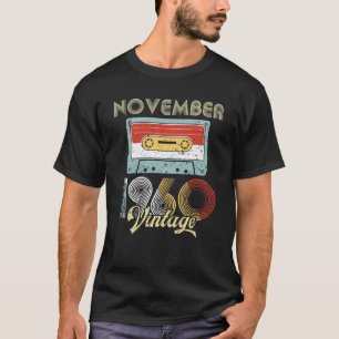 November 1960 Vintage Birthday Cassette Tape T-Shirt