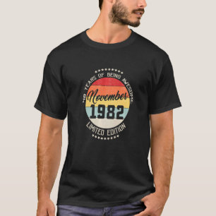 November 1982 40th Birthday 40 Years Of Being Awes T-Shirt