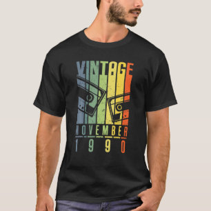 November 1990 Retro Vintage 30 Birthday 30Th Years T-Shirt