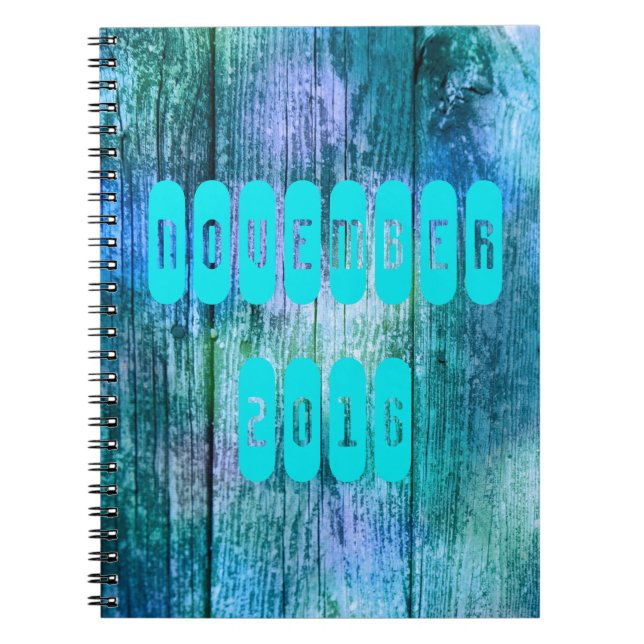 November 2016 Purple Turquoise Month Notebook (Front)
