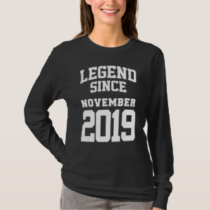 November 2019 3rd Birthday Legend 3 Years Old T-Shirt