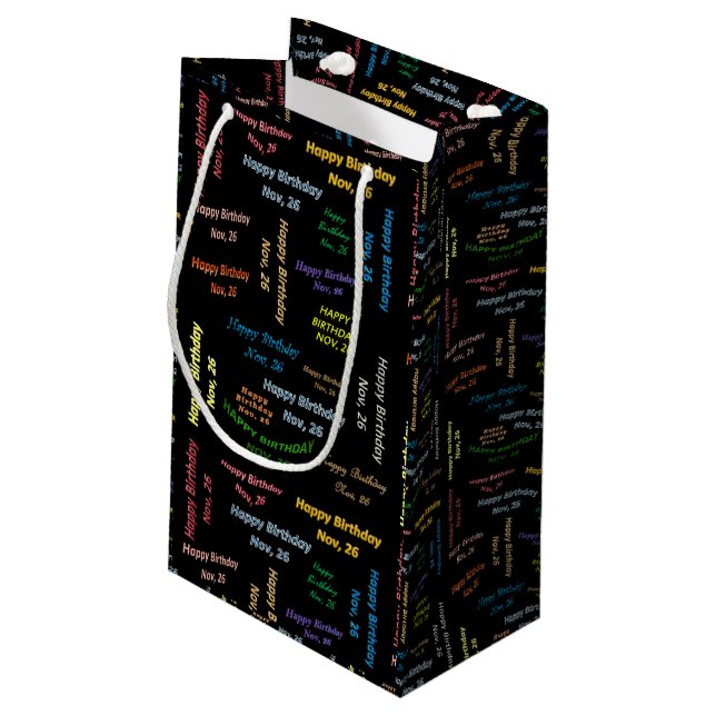 November, 26 Birthday Gift Bag (Back Angled)