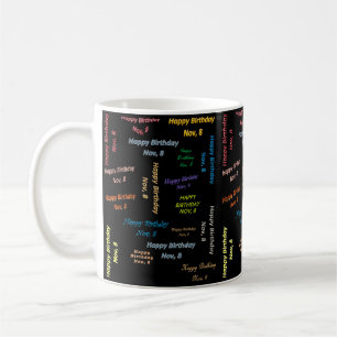 November, 8 Birthday Mug