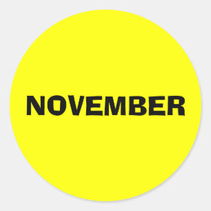 November Ad Lib Yellow Sticker by Janz