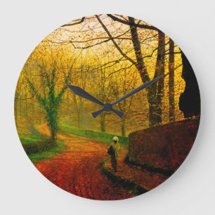 November Afternoon Stapleton Park Grimshaw Large Clock