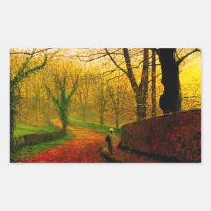 November Afternoon Stapleton Park Grimshaw Rectangular Sticker