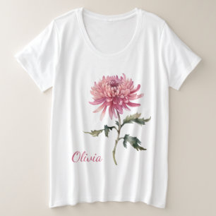 November birth flower gifts Chrysanthemum flower Plus Size T-Shirt