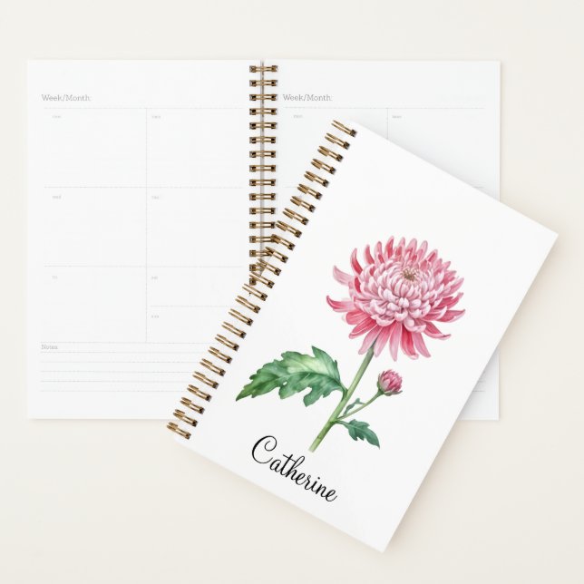 November Birth Month Flower Chrysanthemum Planner (Display)