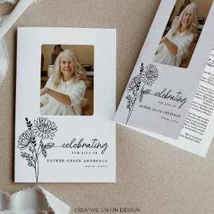 November Birth Month Flower Funeral Program Flyer