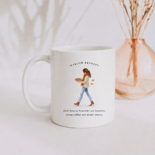 November Birth Month Girl Monogram Coffee Mug