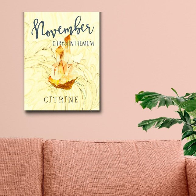 November  Birthday Flower and Birthstone Poster (Creator Uploaded)