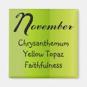 November Birthday Magnet