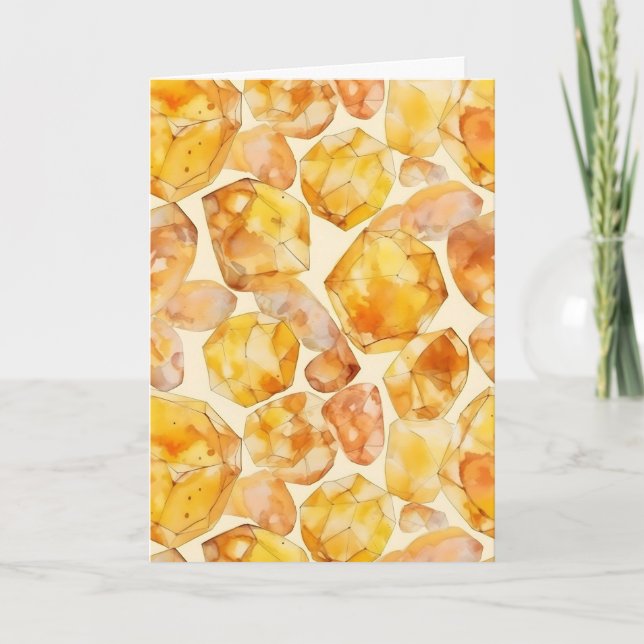 November Birthstone Citrine Birthday Card (Front)