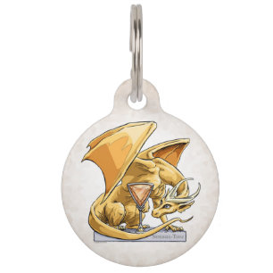 November Birthstone Dragon - Topaz Pet Tag