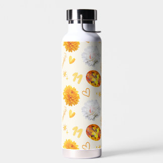 November Birthstone & Flower | Citrine & Chrysanth Water Bottle