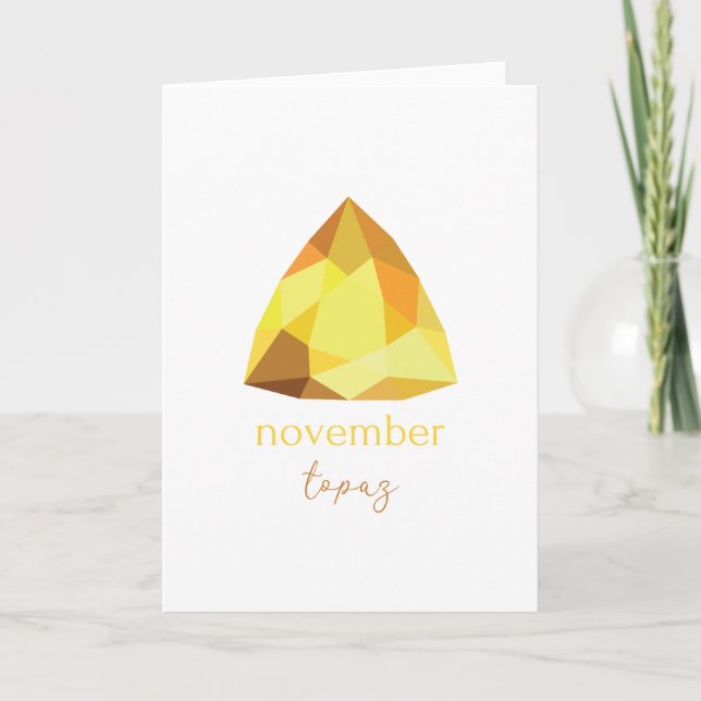 November Birthstone Topaz Card (Front)