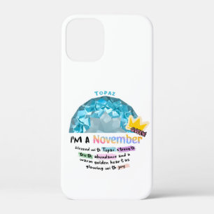 November Birthstone Topaz Graphic Hoodies iPhone 12 Mini Case