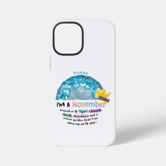November Birthstone Topaz Graphic Hoodies iPhone 12 Mini Case