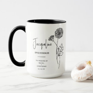 November Bridesmaid Chrysanthemum Birth Flower Mug