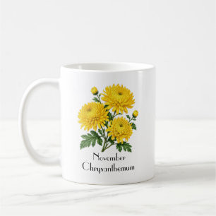 November Chrysanthemum Flowers Coffee Mug