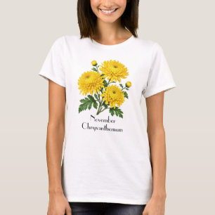 November Chrysanthemum Flowers T-Shirt