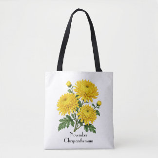 November Chrysanthemum Flowers Tote Bag