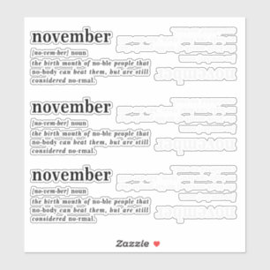 November Definition Birthday