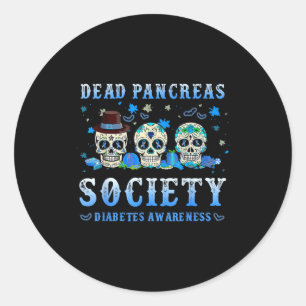 November Diabetes Awareness Blue Ribbon Classic Round Sticker