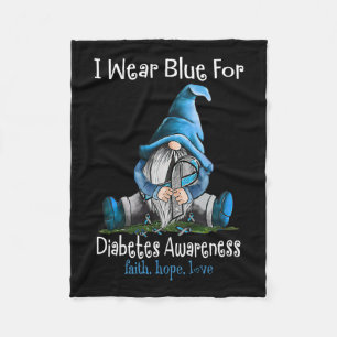 November Diabetes Awareness Month Fun Gnomes Wear Fleece Blanket