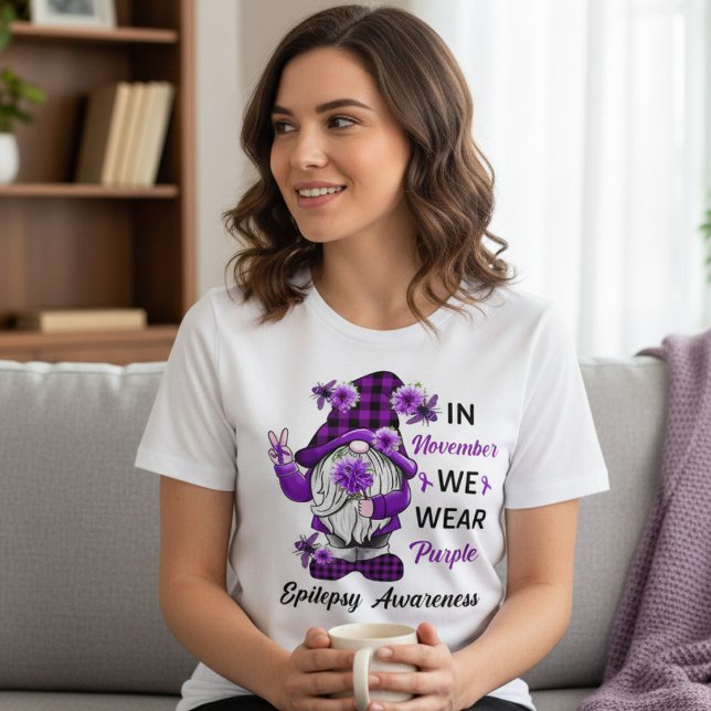 November Epilepsy Awareness Gnome Tri-Blend Shirt (Creator Uploaded)