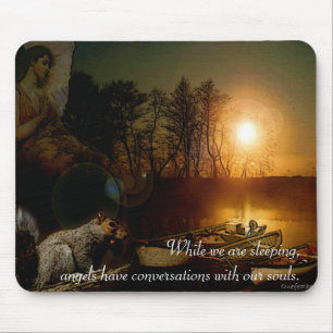 November Evening Angel Mouse Pad