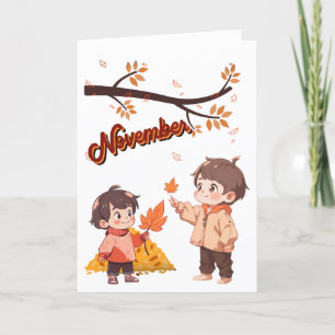 November - Fall - Greeting Card - Seasons