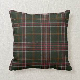 November Green Tartan Pillow
