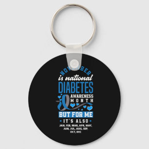November Is National Diabetes Awareness Month T1D Key Ring