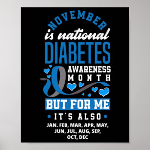 November Is National Diabetes Awareness Month T1d Poster