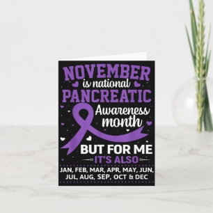 November is Pancreatic Cancer Awareness Purple Card