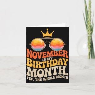 November My Birthday For New Year 2026 Card