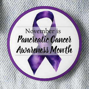 November Pancreatic Cancer Awareness Month 6 Cm Round Badge