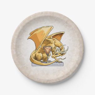 November’s Birthstone Dragon: Topaz Paper Plate