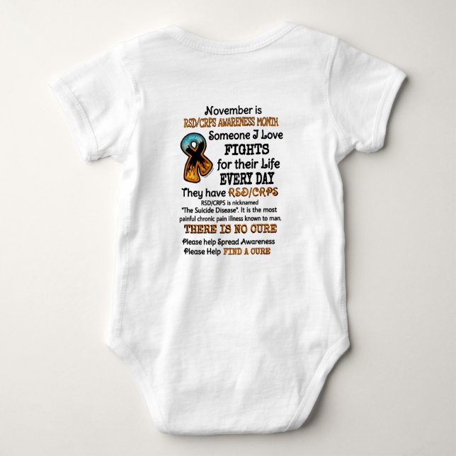 November...Someone I Love Fights Baby Bodysuit (Back)