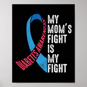 November T1d Awareness Mum's Fight My Fight Diabet Poster