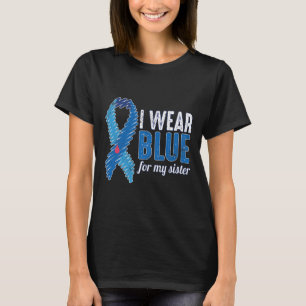 November T1d Awareness Ribbon Blue For Sister Diab T-Shirt