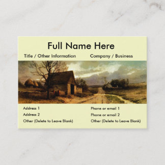 November Twilight  (1912) Barn and Fields Bookmark Business Card