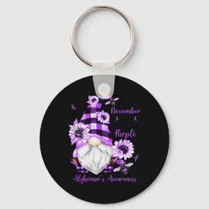 November We Wear Purple Gnomes Alzheimerheimer Awa Key Ring