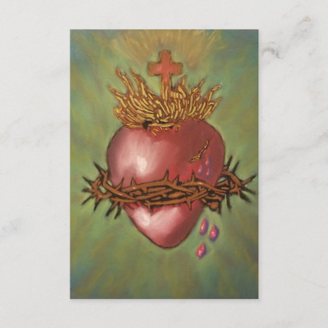 Novena to the Sacred Heart of Jesus Prayer Card (Front)