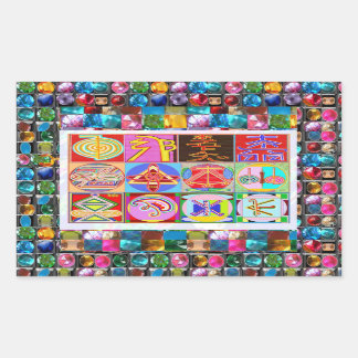 NOVINO ReikiHealing n KARUNA Reiki Symbols Rectangular Sticker