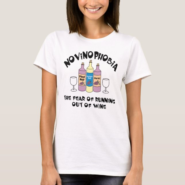 Novinophobia Bottles T-Shirt (Front)