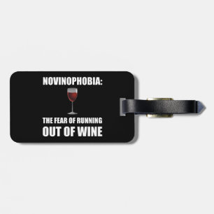 Novinophobia Wine Luggage Tag
